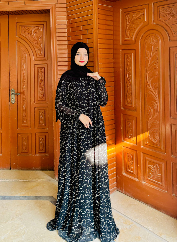 Tri Dress In Black Floral
